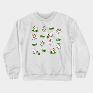 Christmas Chickens Crewneck Sweatshirt